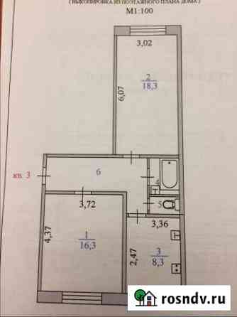 2-комнатная квартира, 55 м², 1/2 эт. на продажу в Федоровском Ханты-Мансийского округа Федоровский
