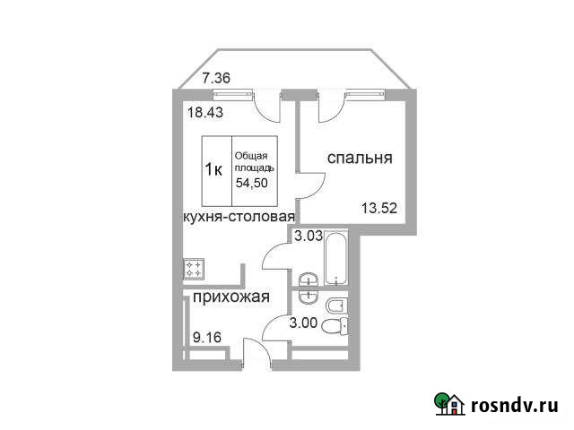1-комнатная квартира, 55 м², 13/22 эт. на продажу в Сургуте Сургут - изображение 1