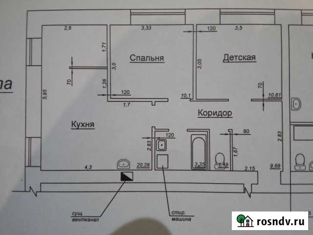 3-комнатная квартира, 55 м², 2/3 эт. на продажу в Слободском Слободской - изображение 1