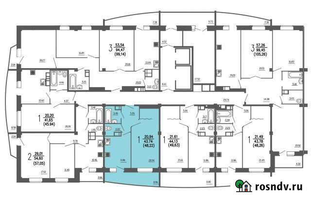 1-комнатная квартира, 48 м², 4/15 эт. на продажу в Брянске Брянск - изображение 1