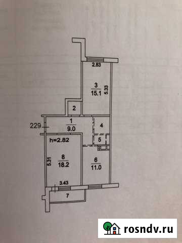 2-комнатная квартира, 59 м², 7/17 эт. на продажу в Красково Красково - изображение 1
