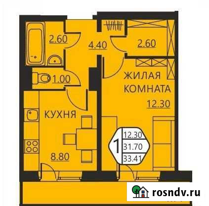 1-комнатная квартира, 33 м², 10/16 эт. на продажу в Кондратово Кондратово - изображение 1