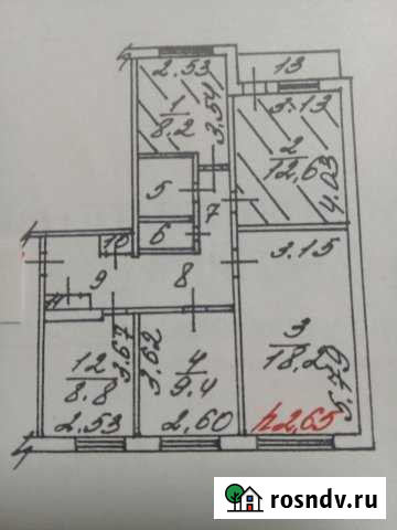 4-комнатная квартира, 73 м², 3/5 эт. на продажу в Разумном Разумное - изображение 1