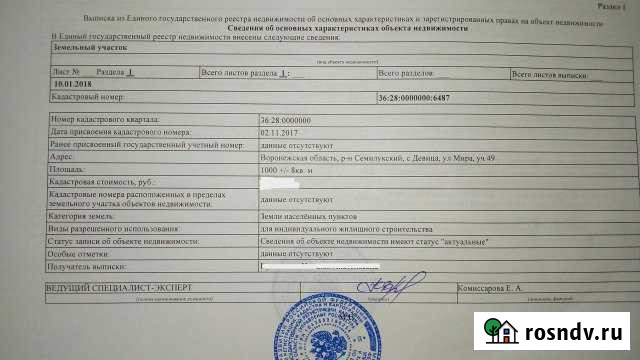 Участок ИЖС 10 сот. на продажу в Семилуках Семилуки - изображение 1