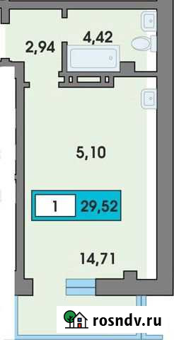 Квартира-студия, 29 м², 3/7 эт. на продажу в Сосновоборске Красноярского края Сосновоборск - изображение 1