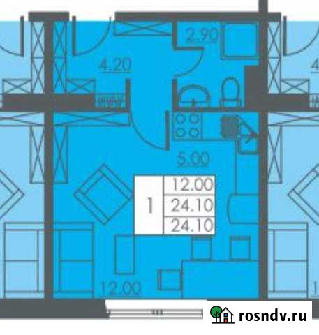 Квартира-студия, 24 м², 2/7 эт. на продажу в Перми Пермь - изображение 1