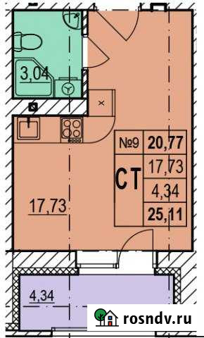 Квартира-студия, 25 м², 2/9 эт. на продажу в Нижнем Новгороде Нижний Новгород - изображение 1