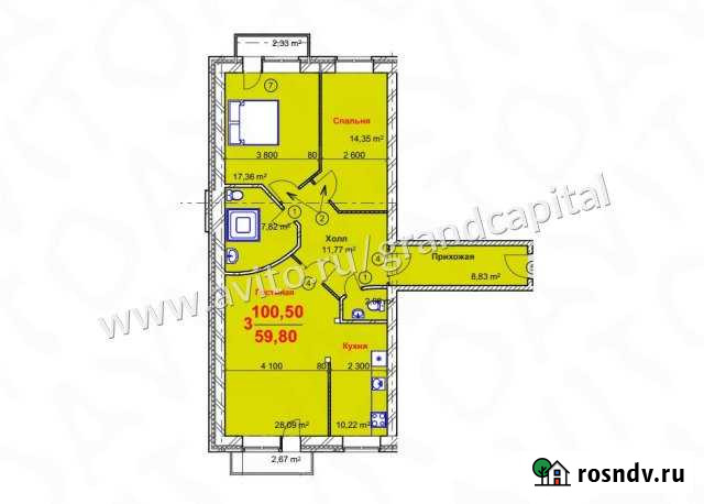 3-комнатная квартира, 101 м², 2/4 эт. на продажу в Ульяновске Ульяновск - изображение 1