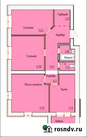 3-комнатная квартира, 78 м², 13/14 эт. на продажу в Стерлитамаке Стерлитамак - изображение 1