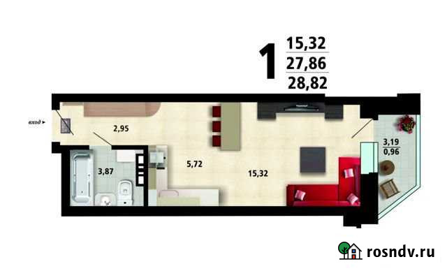 Квартира-студия, 27 м², 17/25 эт. на продажу в Воронеже Воронеж - изображение 1