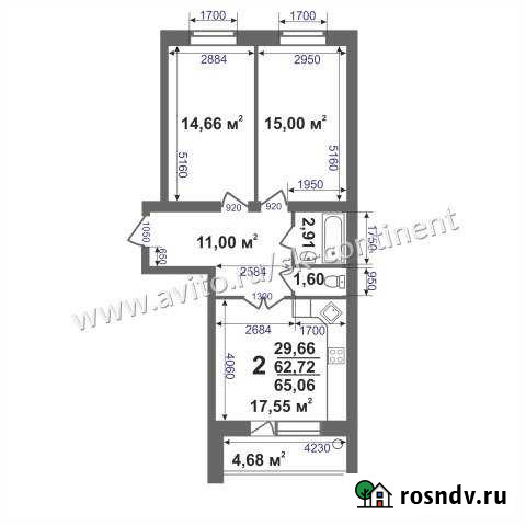 2-комнатная квартира, 65 м², 2/5 эт. на продажу в Коврове Ковров - изображение 1