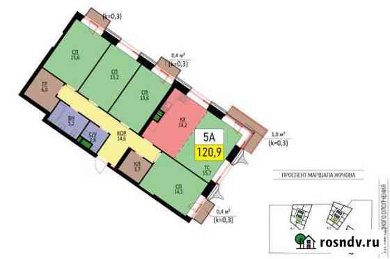 5-комнатная квартира, 120 м², 8/48 эт. на продажу в Москве Москва