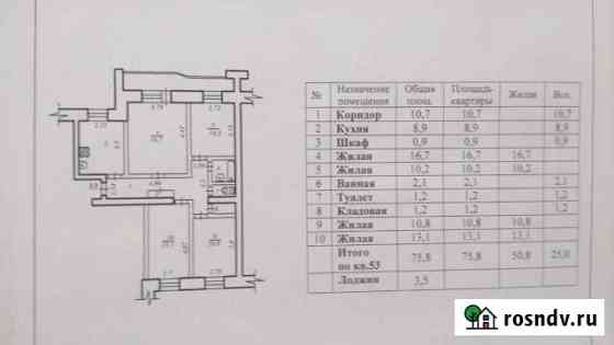 4-комнатная квартира, 75 м², 5/9 эт. на продажу в Воркуте Воркута