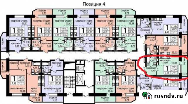 Квартира-студия, 34 м², 6/16 эт. на продажу в Чебоксарах Чебоксары - изображение 1