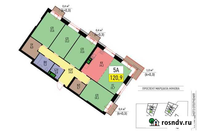 5-комнатная квартира, 120 м², 14/48 эт. на продажу в Москве Москва - изображение 1