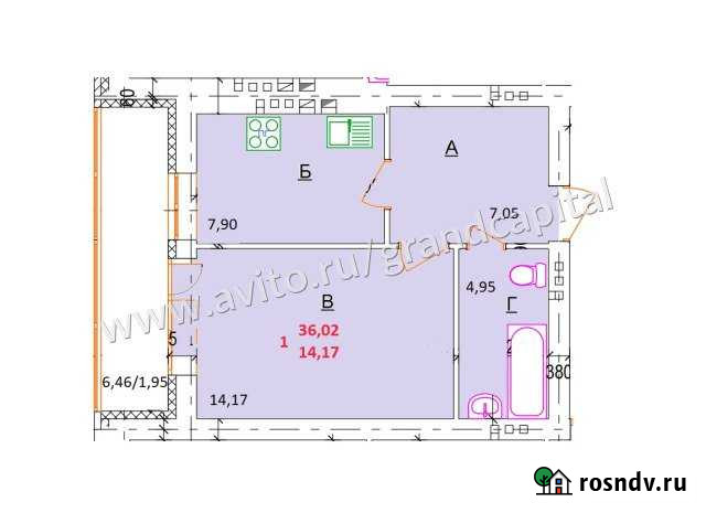 1-комнатная квартира, 36 м², 3/6 эт. на продажу в Ульяновске Ульяновск - изображение 1