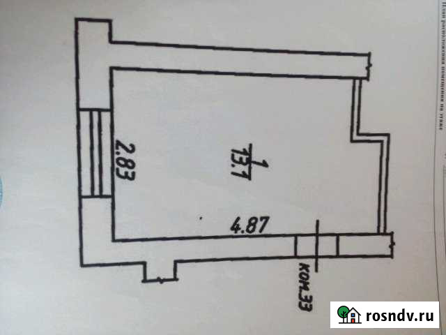 Комната 13 м² в 1-ком. кв., 3/5 эт. на продажу в Людиново Людиново - изображение 1