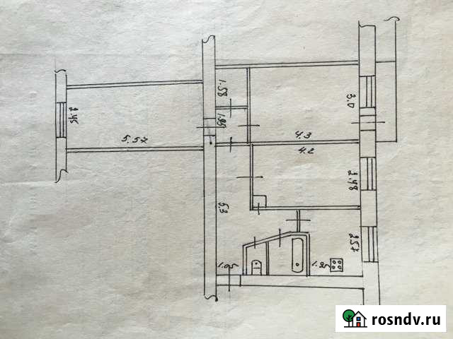3-комнатная квартира, 58 м², 2/5 эт. на продажу в Сафоново Смоленской области Сафоново - изображение 1