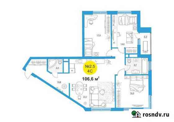 4-комнатная квартира, 106 м², 5/31 эт. на продажу в Екатеринбурге Екатеринбург