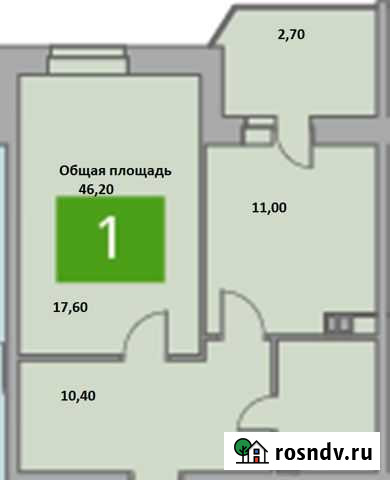 1-комнатная квартира, 46 м², 8/10 эт. на продажу в Калуге Калуга - изображение 1
