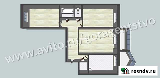 3-комнатная квартира, 65 м², 3/9 эт. на продажу в Железногорске Красноярского края Железногорск - изображение 1