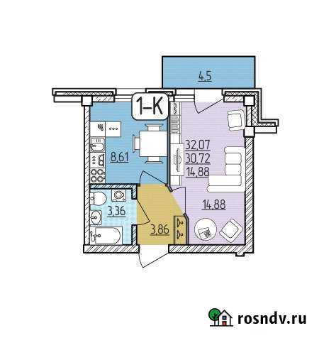 1-комнатная квартира, 32 м², 7/9 эт. на продажу в Улан-Удэ Улан-Удэ - изображение 1