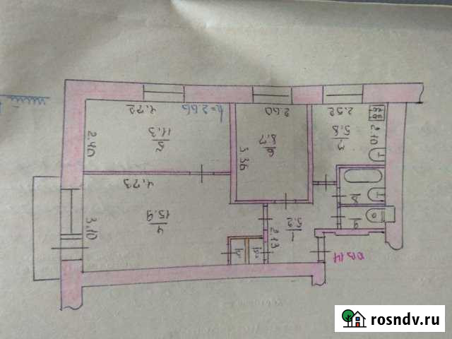 3-комнатная квартира, 51 м², 4/5 эт. на продажу в Кузнецке Кузнецк - изображение 1