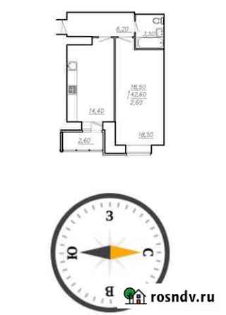 1-комнатная квартира, 45 м², 2/15 эт. на продажу в Засечном Засечное