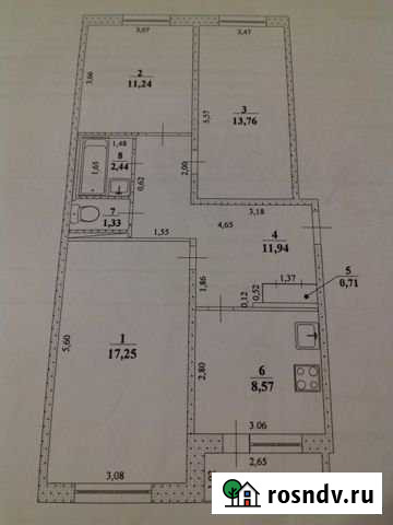 3-комнатная квартира, 68 м², 1/5 эт. в аренду на длительный срок в Балашихе Балашиха - изображение 1