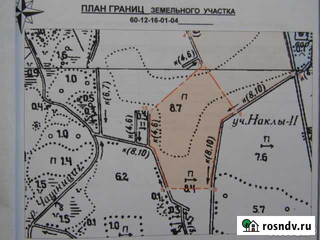 Участок СНТ, ДНП 1270 сот. на продажу в Опочке Опочка - изображение 1