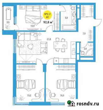4-комнатная квартира, 92 м², 4/31 эт. на продажу в Екатеринбурге Екатеринбург