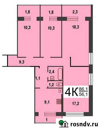 4-комнатная квартира, 86 м², 3/9 эт. на продажу в Нижнем Новгороде Нижний Новгород - изображение 1