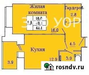 1-комнатная квартира, 42 м², 9/16 эт. на продажу в Чебоксарах Чебоксары - изображение 1
