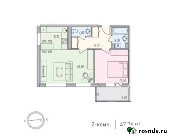 2-комнатная квартира, 52 м², 5/5 эт. на продажу в Петрозаводске Петрозаводск - изображение 1