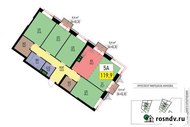 5-комнатная квартира, 119 м², 11/48 эт. на продажу в Москве Москва - изображение 1