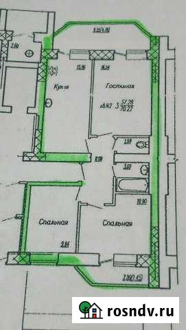 3-комнатная квартира, 70 м², 1/10 эт. на продажу в Набережных Челнах Набережные Челны - изображение 1