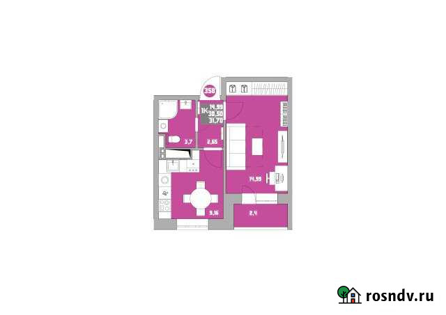 1-комнатная квартира, 31 м², 12/15 эт. на продажу в Обнинске Обнинск - изображение 1