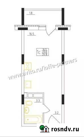 Квартира-студия, 24 м², 10/18 эт. на продажу во Владимире Владимир - изображение 1