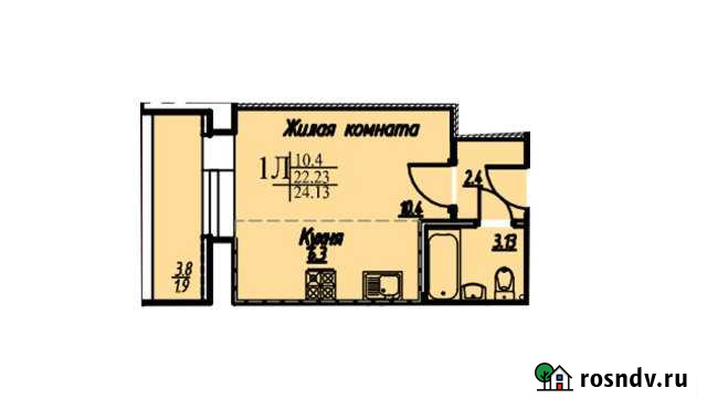 Квартира-студия, 20 м², 6/10 эт. на продажу в Осиново Осиново - изображение 1