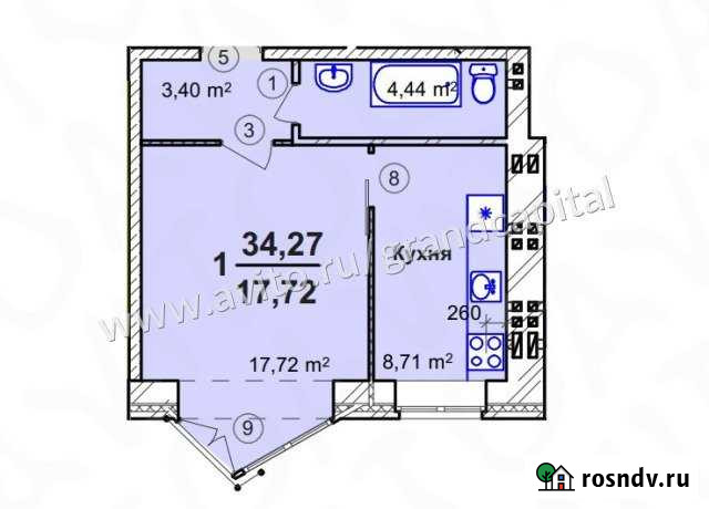 1-комнатная квартира, 34 м², 2/6 эт. на продажу в Ульяновске Ульяновск - изображение 1
