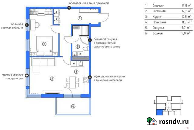 2-комнатная квартира, 60 м², 4/5 эт. на продажу в Петрозаводске Петрозаводск - изображение 1