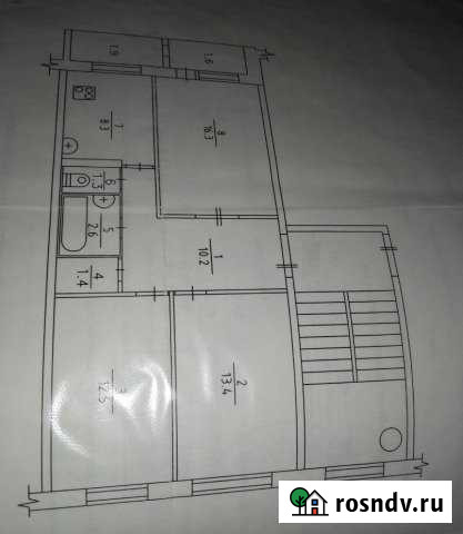 3-комнатная квартира, 66 м², 3/5 эт. на продажу в Железногорске Красноярского края Железногорск - изображение 1