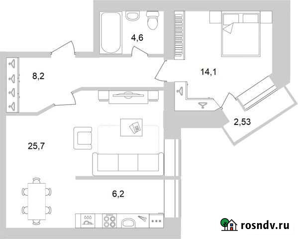 2-комнатная квартира, 61 м², 3/3 эт. на продажу в Ульяновске Ульяновск - изображение 1