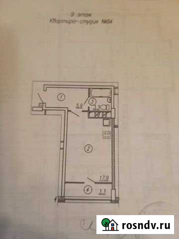 Квартира-студия, 29 м², 9/18 эт. на продажу в Иваново Иваново - изображение 1