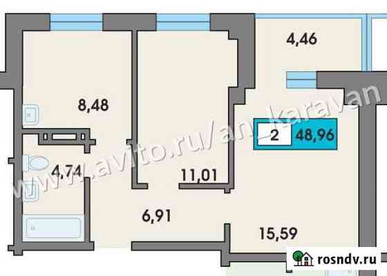 2-комнатная квартира, 49 м², 3/10 эт. на продажу в Сосновоборске Красноярского края Сосновоборск