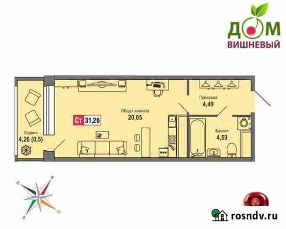 Квартира-студия, 31 м², 2/22 эт. на продажу в Твери Тверь