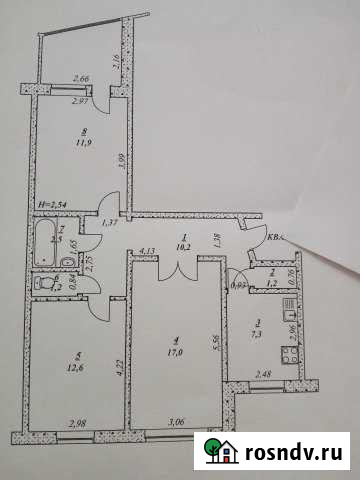 3-комнатная квартира, 64 м², 6/9 эт. на продажу в Нягани Нягань - изображение 1