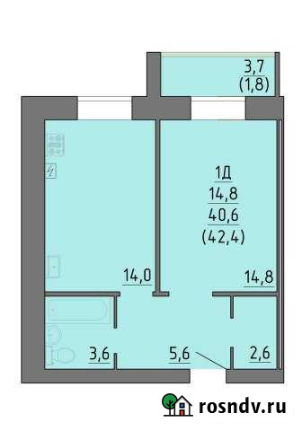 1-комнатная квартира, 42 м², 6/9 эт. на продажу в Великом Новгороде Великий Новгород - изображение 1