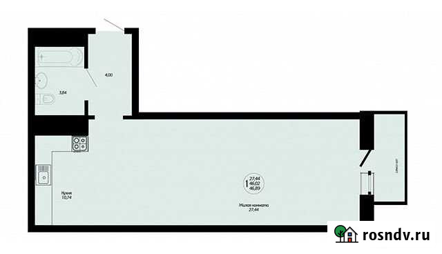 Своб. планировка, 46 кв.м., 14/16 эт. Краснодар - изображение 1
