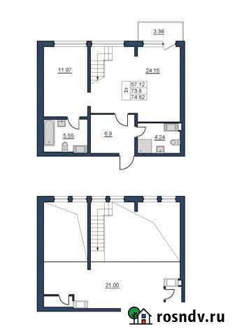 Своб. планировка, 74.8 кв.м., 8/8 эт. Санкт-Петербург - изображение 1